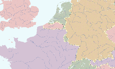 Scenario 11211: Flanders and Brussels together in an independent state, Wallonia part of Fance